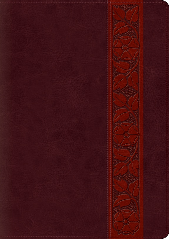 Couverture_Esv Study Bible, Large Print (trutone, Mahogany, Trellis Design, Indexed)