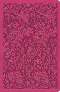 Front cover_Esv Value Compact Bible (trutone, Raspberry, Floral Design)