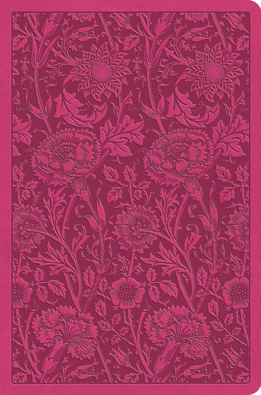 Front cover_Esv Value Compact Bible (trutone, Raspberry, Floral Design)