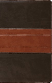 Front cover_Esv Large Print Personal Size Bible (trutone, Forest/tan, Trail Design)