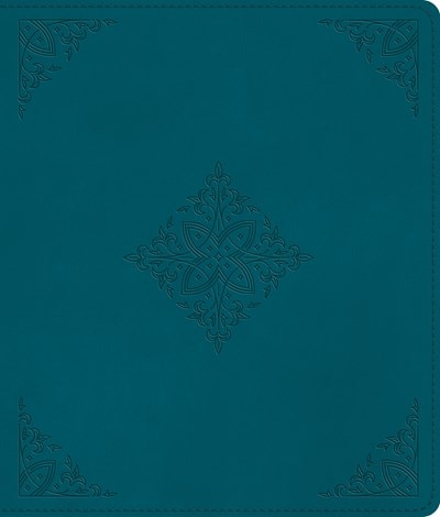 Couverture_Esv Journaling Bible (trutone, Deep Teal, Fleur-de-lis Design)