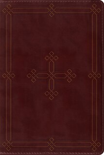 Esv Study Bible, Personal Size (trutone, Crimson, Engraved Cross Design)