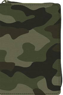 Front cover_Esv Compact Bible (canvas With Zipper, Camo Design)