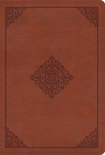 Couverture_Esv Large Print Compact Bible (trutone, Terracotta, Ornament Design)