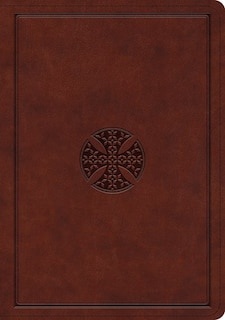 Front cover_Esv Journaling Bible, Interleaved Edition (trutone, Mahogany, Mosaic Cross Design)