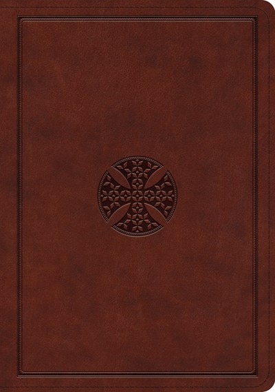 Front cover_Esv Journaling Bible, Interleaved Edition (trutone, Mahogany, Mosaic Cross Design)