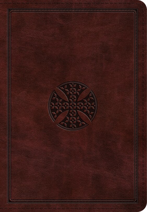 ESV Large Print Bible (TruTone, Mahogany, Mosaic Cross Design)