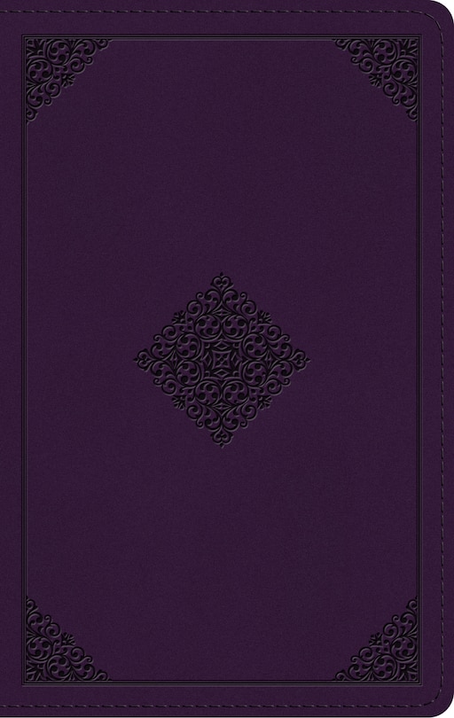 Front cover_ESV Large Print Personal Size Bible (TruTone, Lavender, Ornament Design)