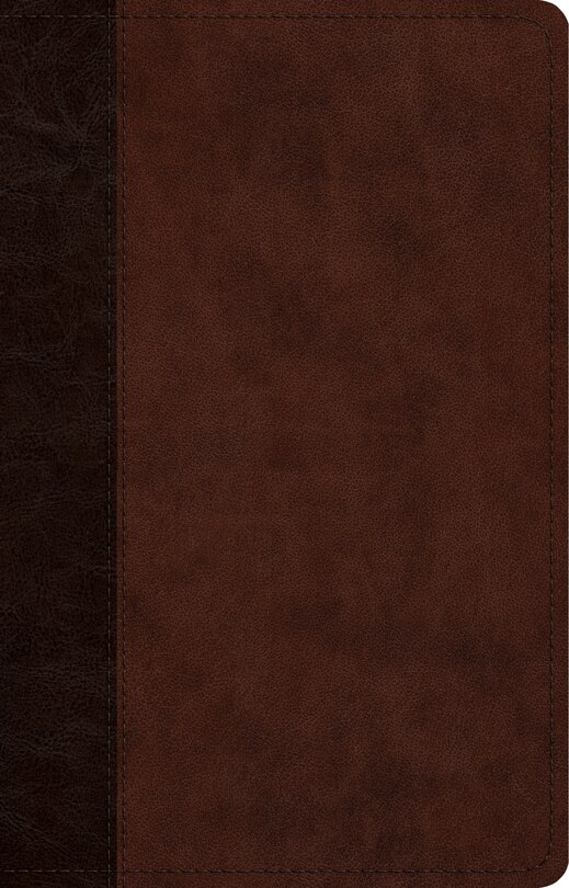 Front cover_ESV Large Print Thinline Reference Bible (TruTone, Brown/Walnut, Timeless Design)