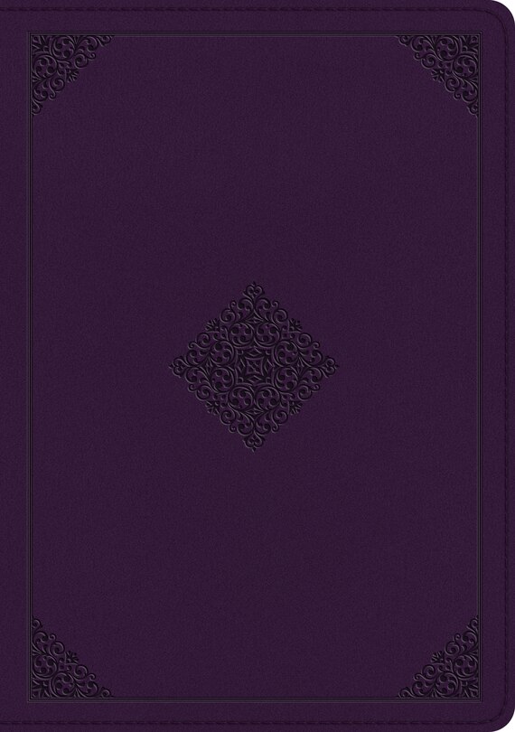 Front cover_ESV Single Column Journaling Bible, Large Print (TruTone, Lavender, Ornament Design)