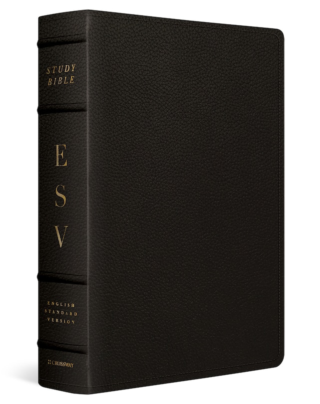 Front cover_ESV Study Bible, Large Print (Buffalo Leather, Deep Brown)