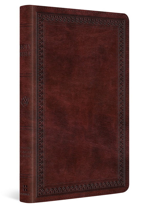 Couverture_ESV Thinline Bible (TruTone, Mahogany, Border Design)