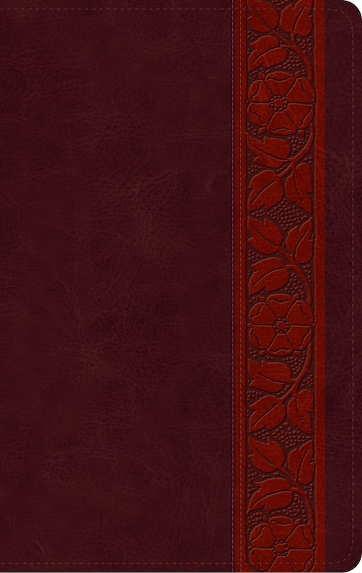 Front cover_ESV Large Print Personal Size Bible (TruTone, Mahogany, Trellis Design)