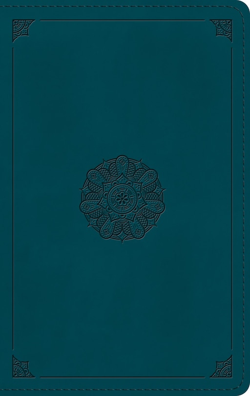 Couverture_ESV Large Print Personal Size Bible, Red Letter (Trutone, Deep Teal, Emblem Design)