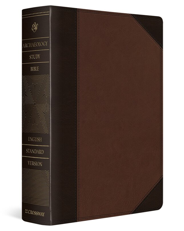 Front cover_ESV Archaeology Study Bible (TruTone, Brown/Walnut, Portfolio Design)