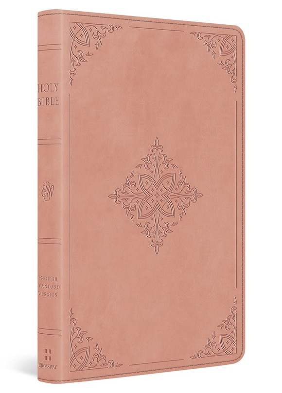 Couverture_ESV Large Print Value Thinline Bible (Trutone, Blush Rose, Fleur-De-Lis Design)