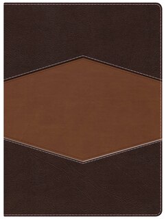 Couverture_Rvr 1960 Biblia De Estudio Holman, Chocolate/terracota, Símil Piel