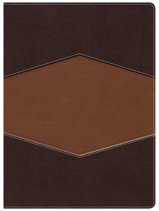 Couverture_Rvr 1960 Biblia De Estudio Holman, Chocolate/terracota, Símil Piel