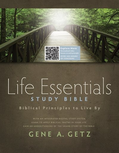 Couverture_Life Essentials Study Bible, Brown/blue Leathertouch Indexed