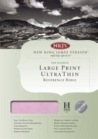 Nkjv Large Print Ultrathin Reference Bible - Pink/brown Simulated Leather