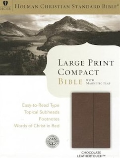 Hcsb Large Print Compact Bible With Magnetic Flap Chocolate