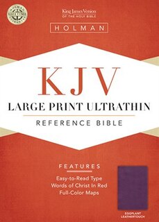Couverture_Kjv Large Print Ultrathin Reference Bible, Eggplant Leathertouch