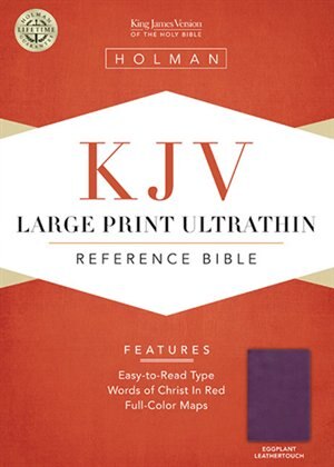 Couverture_Kjv Large Print Ultrathin Reference Bible, Eggplant Leathertouch