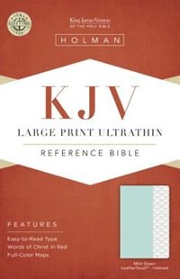 Front cover_Kjv Large Print Ultrathin Reference Bible, Mint Green Leathertouch, Indexed