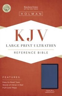 Kjv Large Print Ultrathin Reference Bible, Cobalt Blue Leathertouch