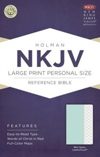 Couverture_NKJV LARGE PRINT PERSONAL SIZE REFERENCE BIBLE, MINT GREEN LEATHERTOUC