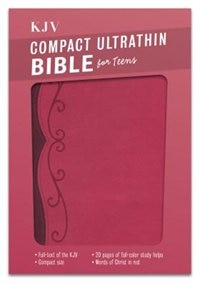 KJV COMPACT ULTRATHIN BIBLE FOR TEENS, FUCHSIA LEATHERTOUCH