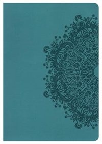 Kjv Large Print Ultrathin Reference Bible, Teal Leathertouch, Indexed