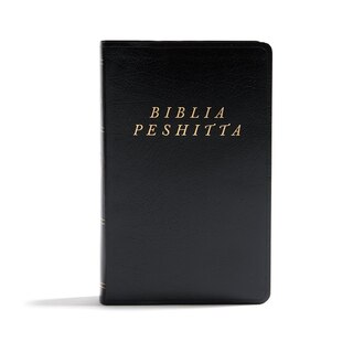 Front cover_Biblia Peshitta, Negro Imitación Piel Con Índice