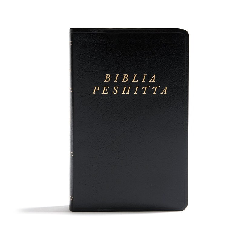 Front cover_Biblia Peshitta, Negro Imitación Piel Con Índice