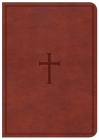 CSB LARGE PRINT COMPACT REFERENCE BIBLE, BROWN LEATHERTOUCH, INDEXED