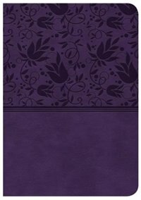 CSB LARGE PRINT COMPACT REFERENCE BIBLE, PURPLE LEATHERTOUCH, INDEXED