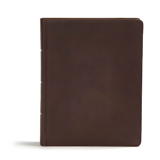 Front cover_CSB Study Bible, Brown Genuine Leather