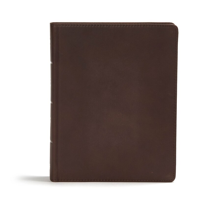 Front cover_CSB Study Bible, Brown Genuine Leather