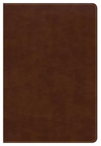 Csb Large Print Ultrathin Reference Bible, British Tan Leathertouch, Black Letter Edition, Indexed