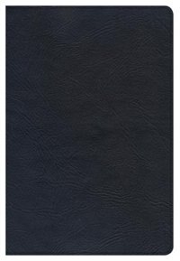 Front cover_Csb Large Print Ultrathin Reference Bible, Black Premium Leather, Black Letter Edition, Indexed