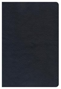 Front cover_Csb Large Print Ultrathin Reference Bible, Black Premium Leather, Black Letter Edition, Indexed