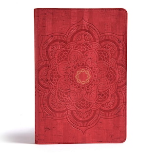 Couverture_Csb Essential Teen Study Bible, Red Flower Cork Leathertouch