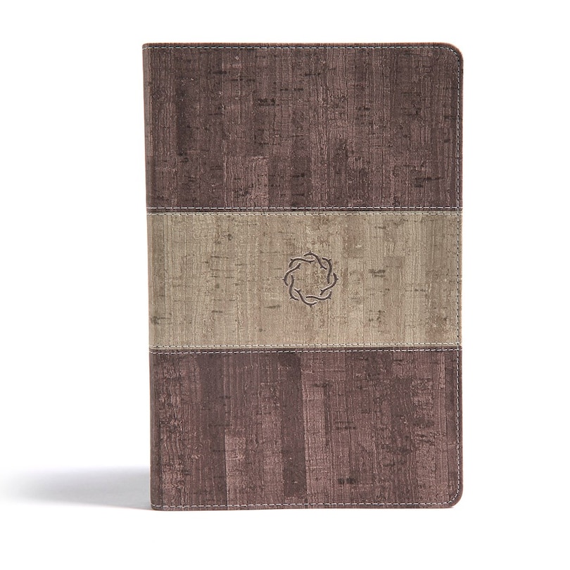 Front cover_CSB ESSENTIAL TEEN STUDY BIBLE, WEATHERED GRAY CORK LEATHERTOUCH
