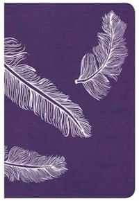 Couverture_Csb Compact Ultrathin Bible For Teens, Plum Feathers Leathertouch