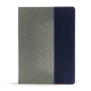 Front cover_Csb Apologetics Study Bible For Students, Gray/navy Leathertouch