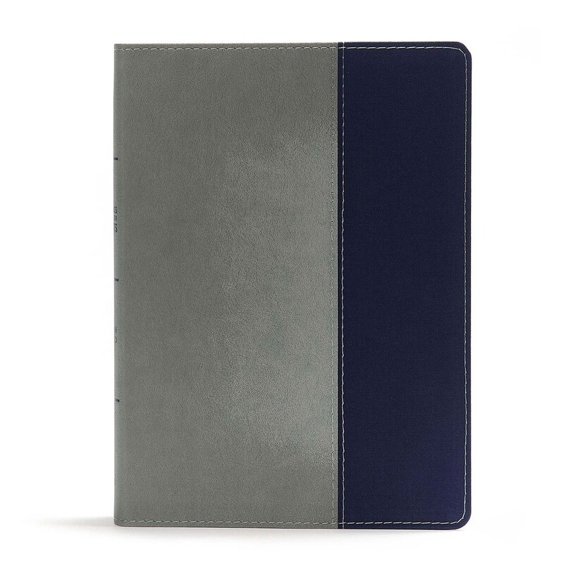 Front cover_Csb Apologetics Study Bible For Students, Gray/navy Leathertouch