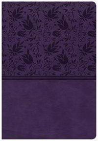 Csb Super Giant Print Reference Bible, Purple Leathertouch