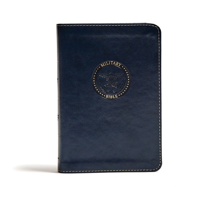 Couverture_Csb Military Bible, Navy Blue Leathertouch
