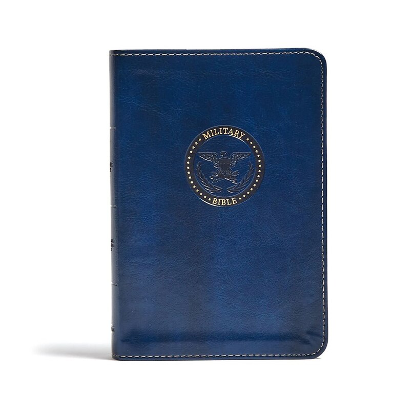 Couverture_Csb Military Bible, Royal Blue Leathertouch