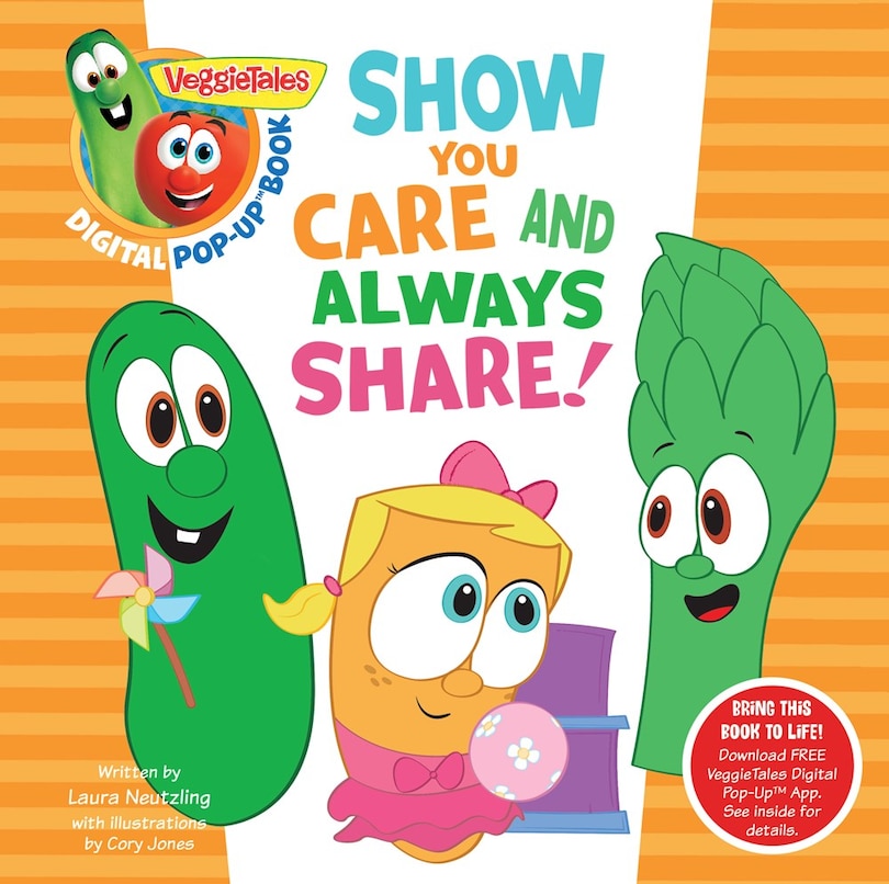 Front cover_VeggieTales: Show You Care and Always Share, a Digital Pop-Up Book (padded)